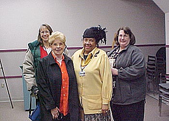 Pat with teachers from Middlesex.